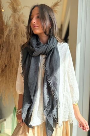 Laundry B Classic Portobello Scarf Charcoal 